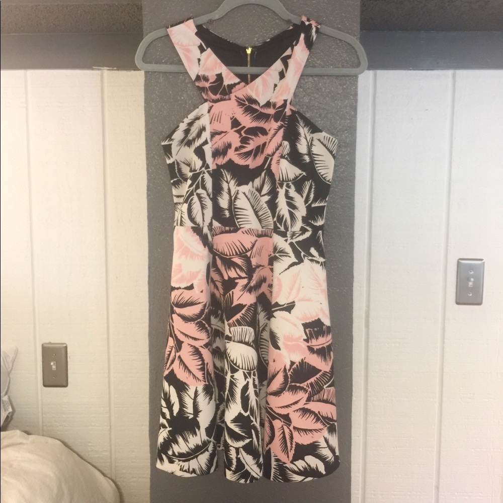 Express Cross Neck Tropical Dress